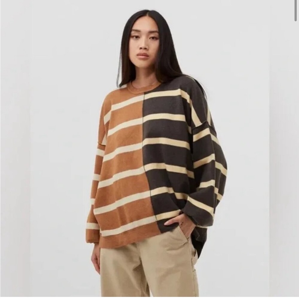 Free People Uptown Striped Pullover